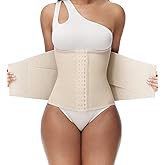 SHAPSHE Sweat Waist Trainer Corset for Women Sweet Belly Waist Trimmer Tummy Wrap Sport Workout Postpartum Sauna Belt Band Tan