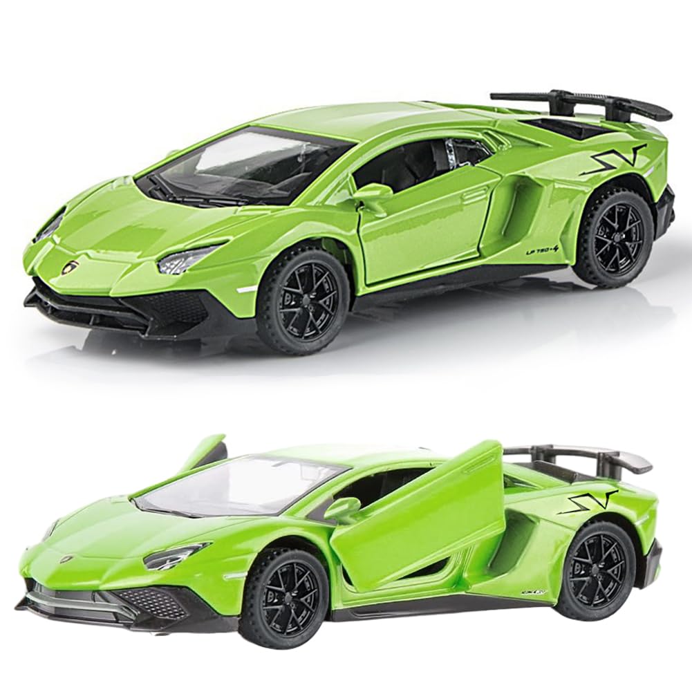 Model Alloy Car,Pull Back Sports Car,Children's Simulation Toy Models,Toy Cars Sport Model Compact Appearance Home Decor Collectible Ornaments for Kids Boy Girl Gift(Green)
