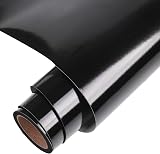 VINYL FROG Glossy Permanent Black Adhesive Vinyl 12x60 in Self Adhesive Roll