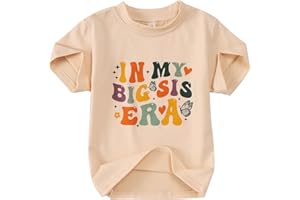 KEKEMI Toddler Girl Big Sis Era Graphic Shirt Baby Girl Big Sister T-Shirt Short Sleeve Big Sis Tee Tops Cute Summer Outfit