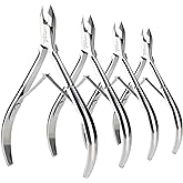 LePinko 4 Packs Upgraded Cuticle Trimmer kit, 5mm Jaw | Upgraded Blades and Springs, Sharp and Labor-saving Dead Skin Clipper Tool for Women and Men