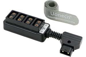 Uonecn Power Cable Splitter D Tap Male to 4 D-Tap Female Socket for ARRI RED Camera Tilta Steadicam IDX Battery