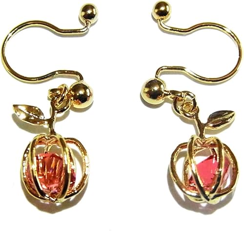 Amazon ルチカ Luccica クリスタル イン アップル イヤリング アクセサリー リンゴ 林檎 フルーツ 果物 ジュエリー かわいい 個性的 花 モチーフ 星 プレゼント 誕生日 女性 ジュエリー Luccica リング 通販