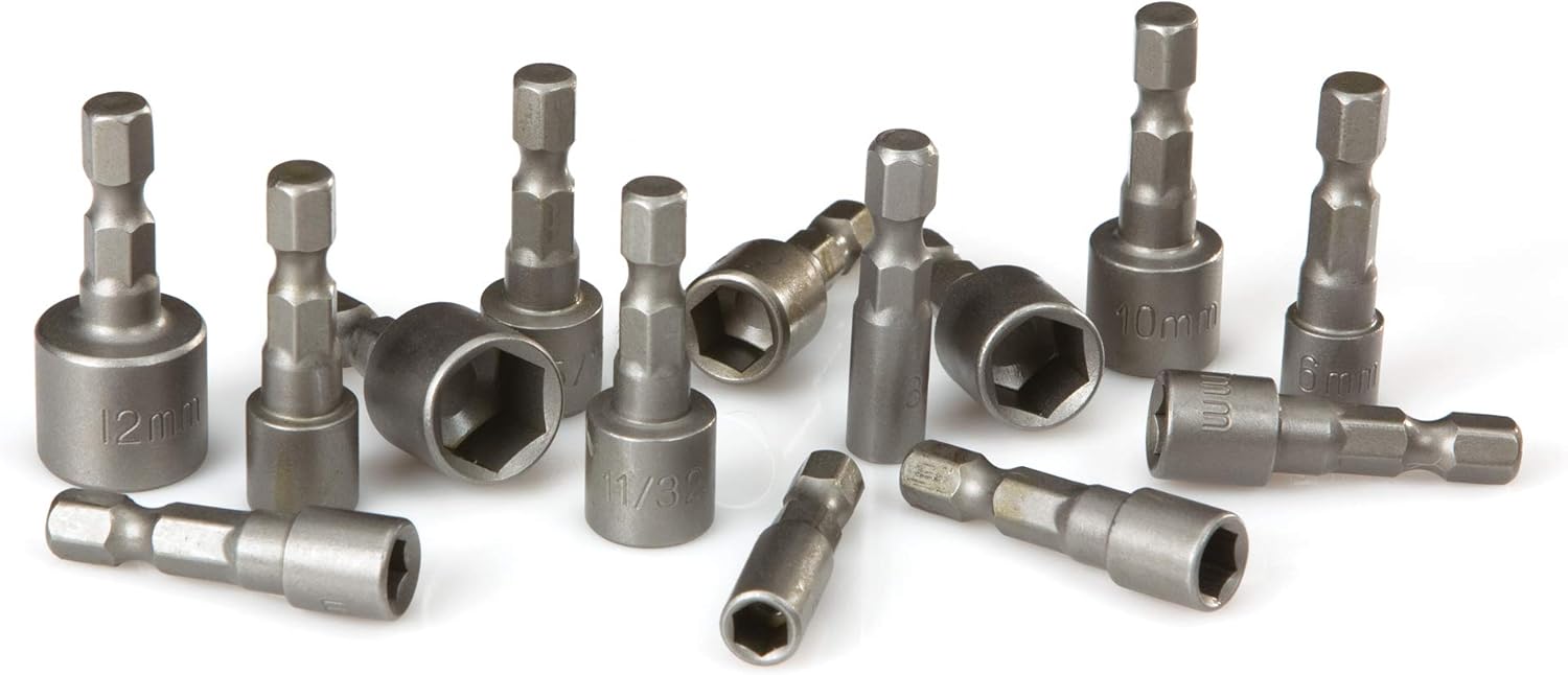 TEKTON 2938 Quick-Change Power Nut Driver Bit Set with Detents, 14-Piece: Home Improvement
