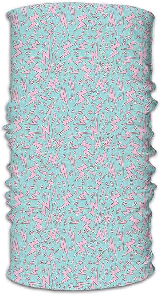 Scarf Headband,Vintage Eighties Cartoon Multi-Headwrap for Cycling Hiking