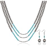 Montana West Rustic Couture's Western Jewelry Set for Women Cowgirl Vintage Western Necklace Earring