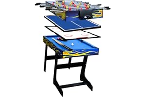 IFOYO 48 in / 4 ft Multi-Function 4 in 1 Steady Combo Game Table, Hockey Table, Soccer Foosball Table, Pool Table, Table Tennis Table
