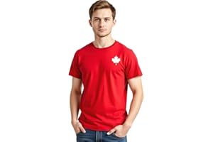 Mens Canada Shirt, Custom Handmade Canada Day Maple Leaf Shirt for Men L3 (T-shirt, Red, 3XL)