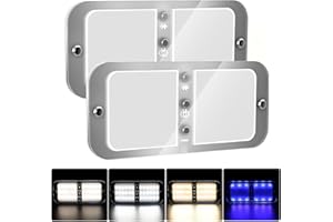 BlueFire RV LED Interior Lights, DC 12-18V Dimmable RV Ceiling Dome Lights, 800LM 3000-6000K Camper Lighting Fixture for Camp