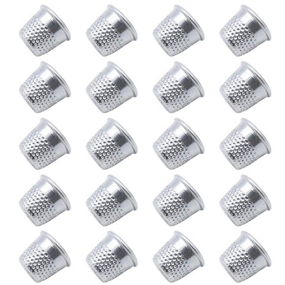 20Pcs Vintage Sewing Thimbles Finger Protector Ring Shield Pin Needle Grip Craft Accessories Sewing Machine Handworking DIY Craft Tools