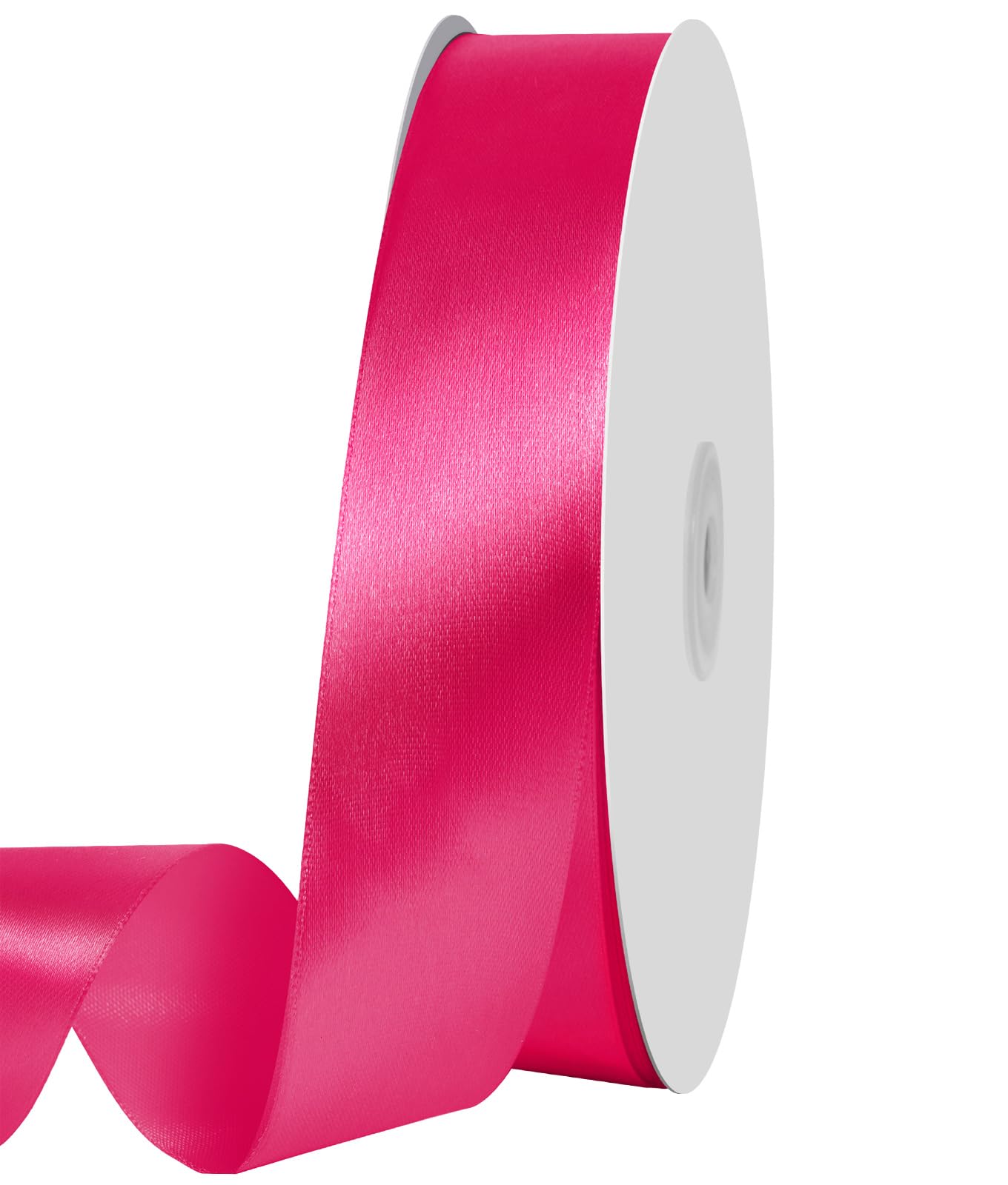 Photo 1 of 1 inch Hot Pink Ribbon,100 Yards 1 inch Hot Pink Satin Ribbon Solid Fabric Ribbon for Gift Wrapping Floral Bouquets Wedding Home Party Decoration