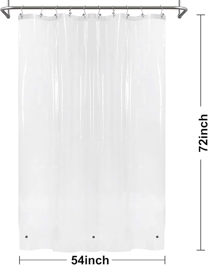 Barossa Design 54 inch Wide Stall Shower Curtain Liner with