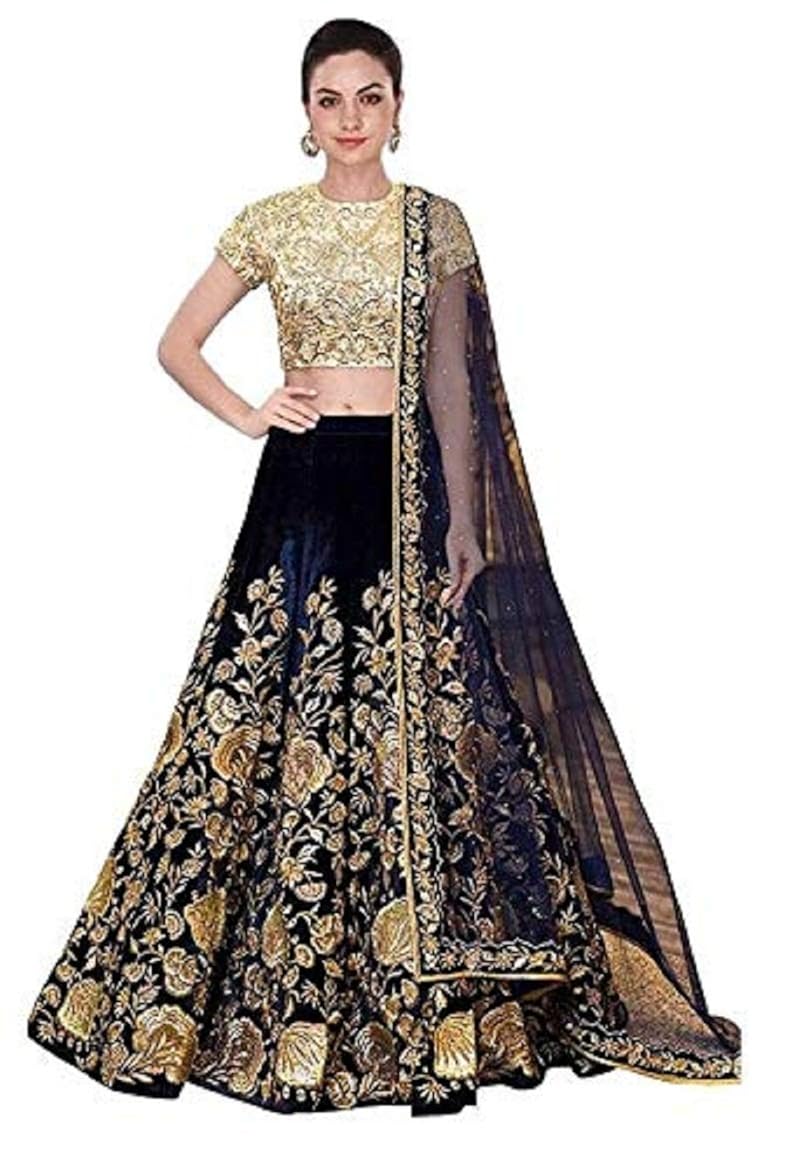 women's taffeta silk lehenga choli (a_l.c.-free size_semi stitched)