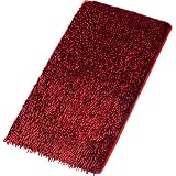 Fantastic Job Soft Shaggy Non Slip Absorbent Bath Mat Bathroom Shower Rugs Carpet (bright red)