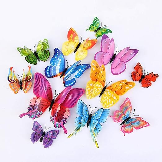 Muur En Deurhaken Butterfly Shape Plastic Wall Decor To Hang Fashion Jewelry Pinkish Purple Huis Monokl Online