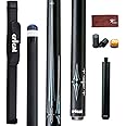 CRICAL Carbon Fiber Pool Cue Stick 58" Billiard Cue Sticks Professional Low Deflection Pool Sticks with 3/8 * 8 Pin Joint and 12.5mm Tip