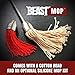 Grill Beast 17-Inch Silicone BBQ Basting Mop – Heavy-Duty Stainless Steel and Wood Construction with Specially Designed Extra Silicone Head for Holding More Sauce and Efficient Mopping