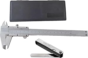 UpAmcarker Vernier Caliper 6 inch Stainless Steel150 mm Micrometer Durable Measuring Tool for Inside, Outside, Depth and Step Measurements (0-6 inch)