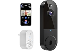 Occuwave 1080P Video Doorbell Camera Wireless, Cloud Storage, Live View, 2-Way Audio, Night Vision, Included Ring Chime, 2.4G