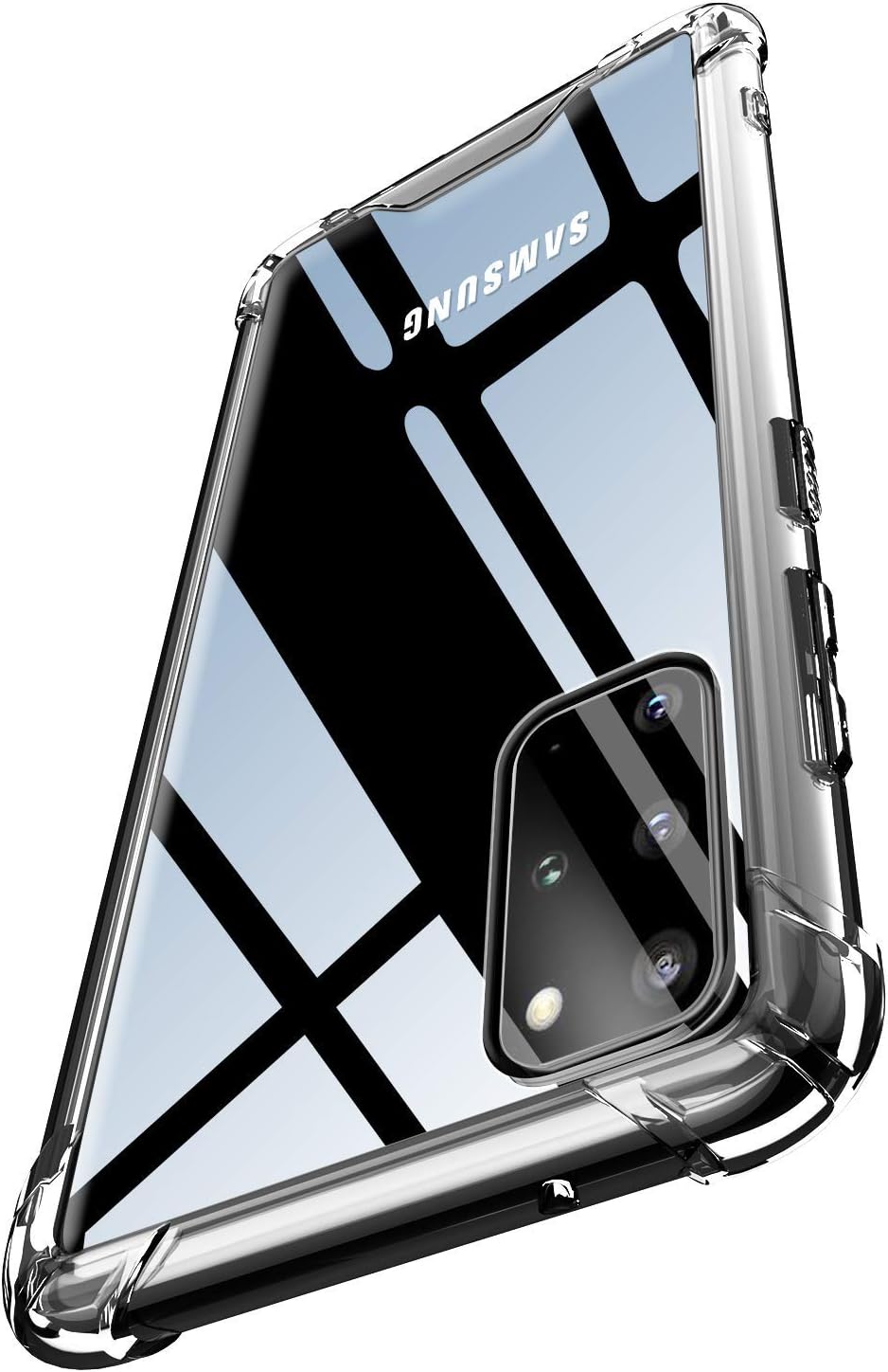 ANDMO Galaxy S20 Plus Case/ S20 Plus Case, Clear Protective Heavy Duty Case with Soft TPU Bumper [Slim Thin] Case for Samsung Galaxy S20 Plus 6.7",2020 Released, Crystal Clear