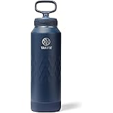 Takeya Sport 40 oz Triple-Insulated Stainless Steel Water Bottle, Straw Lid – Leakproof, Sweatproof, BPA-Free, Keeps Drinks Cold 36 Hrs, Hot 14 Hrs – Indigo