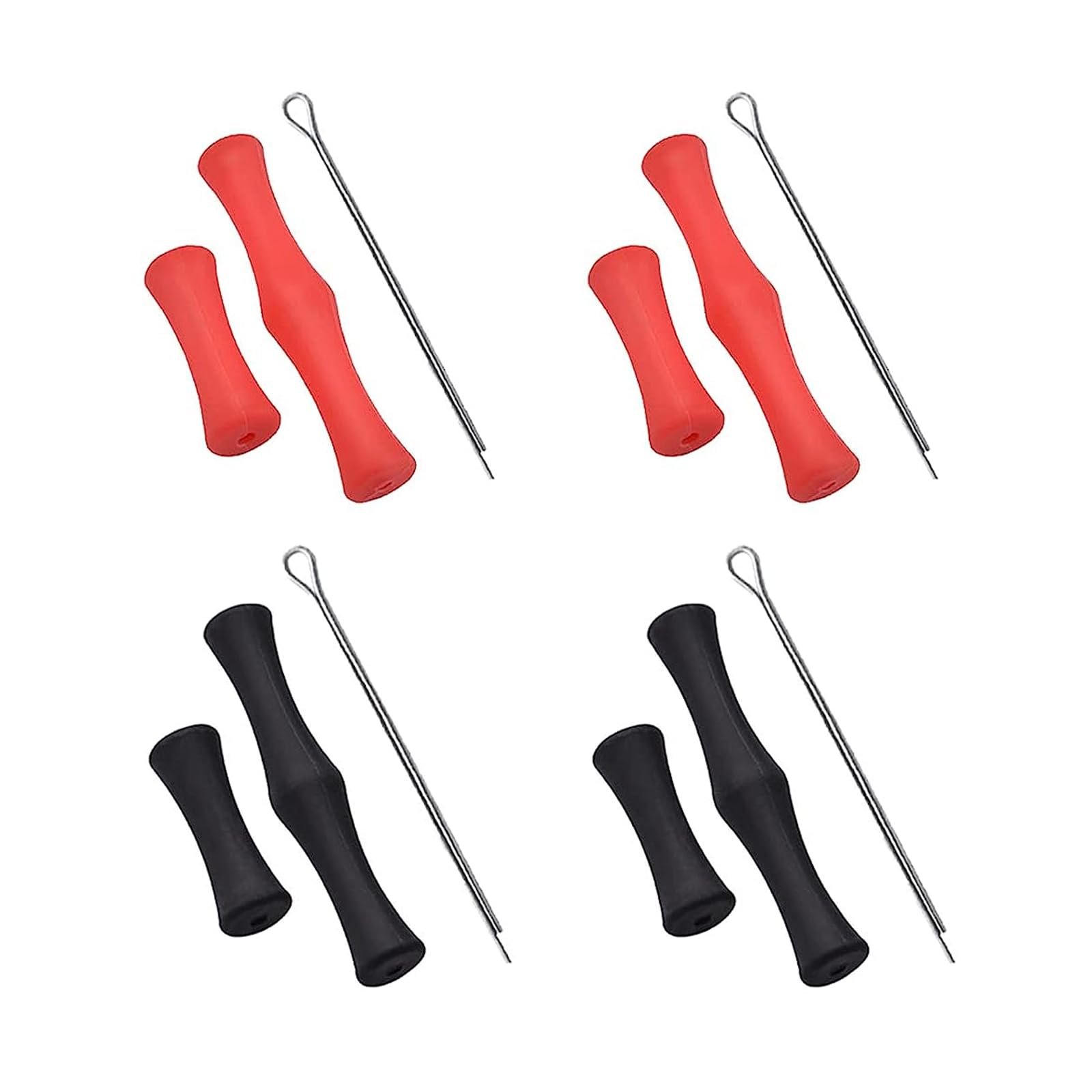 AMYXIYUAN 4Pcs Finger Guard Bow Useful Archery Bowstring Finger Protector Soft Reusable Silicone Archery Finger Protector Bow Archery Finger Guard(Black Red)