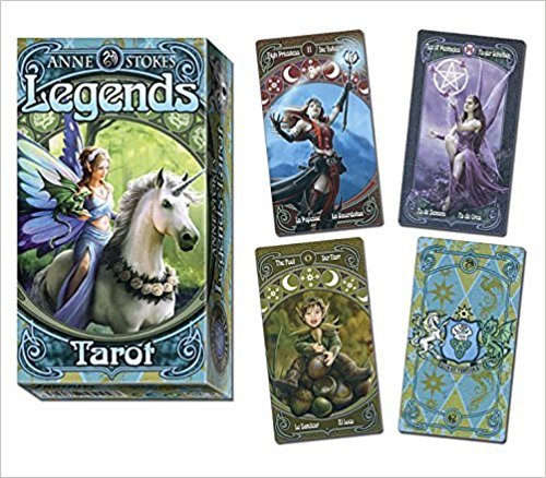 Llewellyn Publications Anne Stokes Collection Tarot Deck, 80 Cards, Air Cushion Finished Quality, Fournier (Spain), Imaginary Worlds Theme