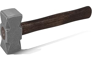BONBO 2.2LB Forging Square Hammer with Double Faces Perfect for Farrier Bladesmithing Blacksmith Anvil Knife