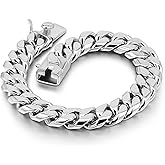 Dankadi Fashion 925 Sterling Silver Solid Miami Cuban Link Chain Bracelet 8MM-12MM-14MM Curb Cuban Solid Thick Big Link Bracelet For Men 7-10 Inch Jewelry Gift (12MM 8.5 inch)