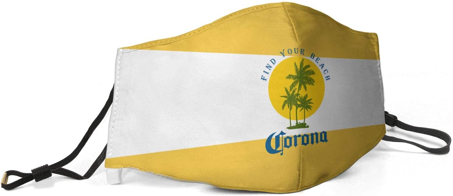 Pacnnmn Facial Decorations Reusable Nose Mouth Covers Unisex Adjustable Corona-Extra-Beer-Find-Your-Beach- Face Covers for Child Kids
