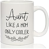Breezy Valley Aunt Mug - Best Aunt Ever Mug - Best Christmas Gifts for Aunts from Niece or Nephew, Birthday Gifts for Aunts - Like a Mom Only Cooler Coffee Mugs Cup