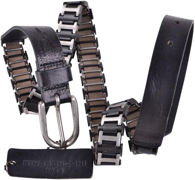 Minoronzoni Calf Leather Chain Belt. 90cm