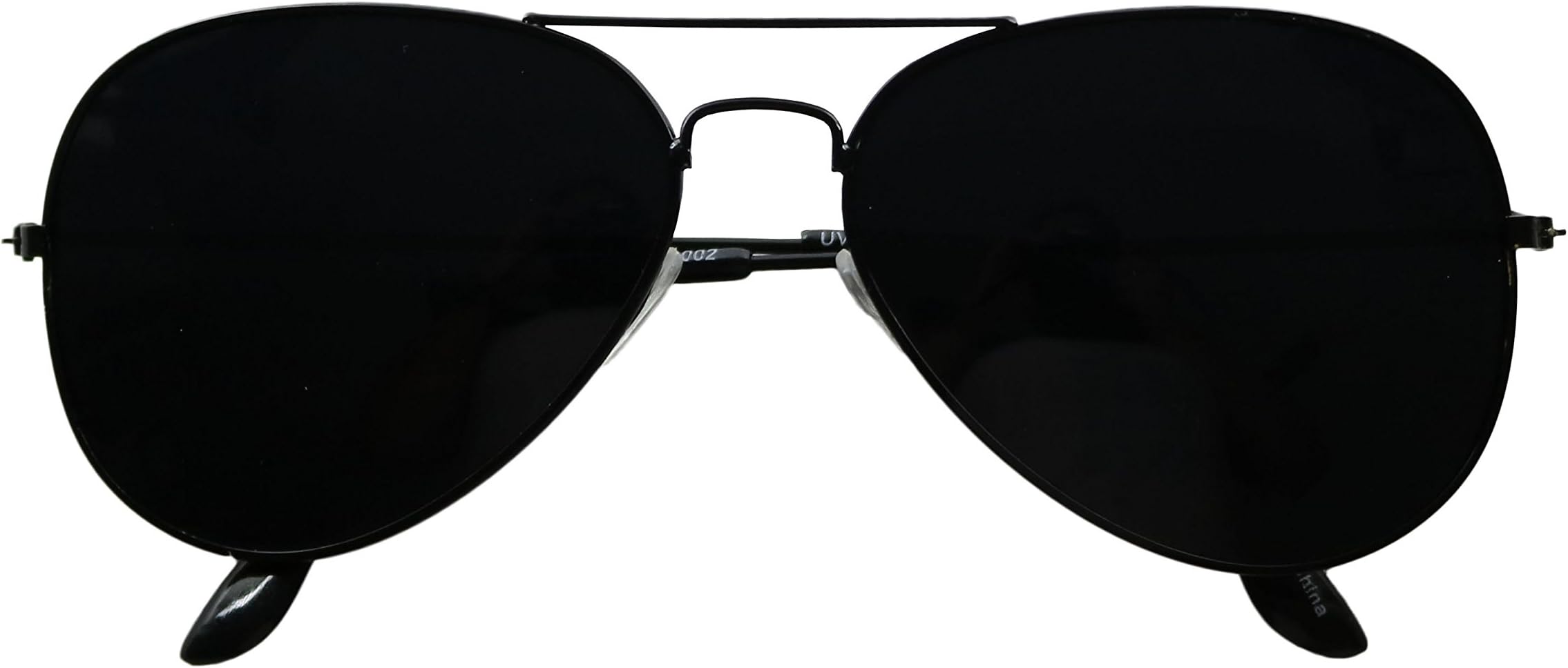 ShadyVEU Super Dark Lens Aviator Sunglasses Retro UV400 Blackout Classic Metal Frame Pilot Shades