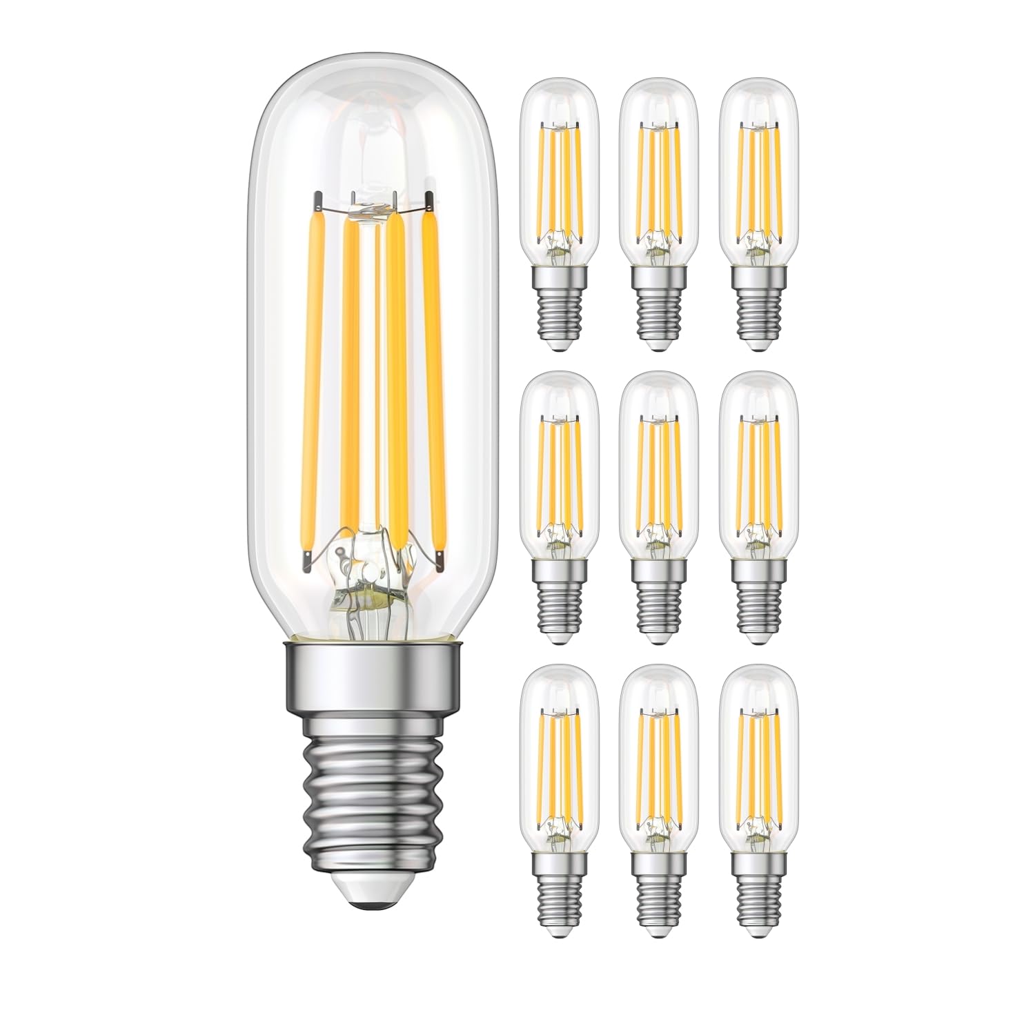 ledscom.de 10 Pieces E14 LED Bulb, T25, Warm White (2900 K), 4.2 W, 507lm — image 1