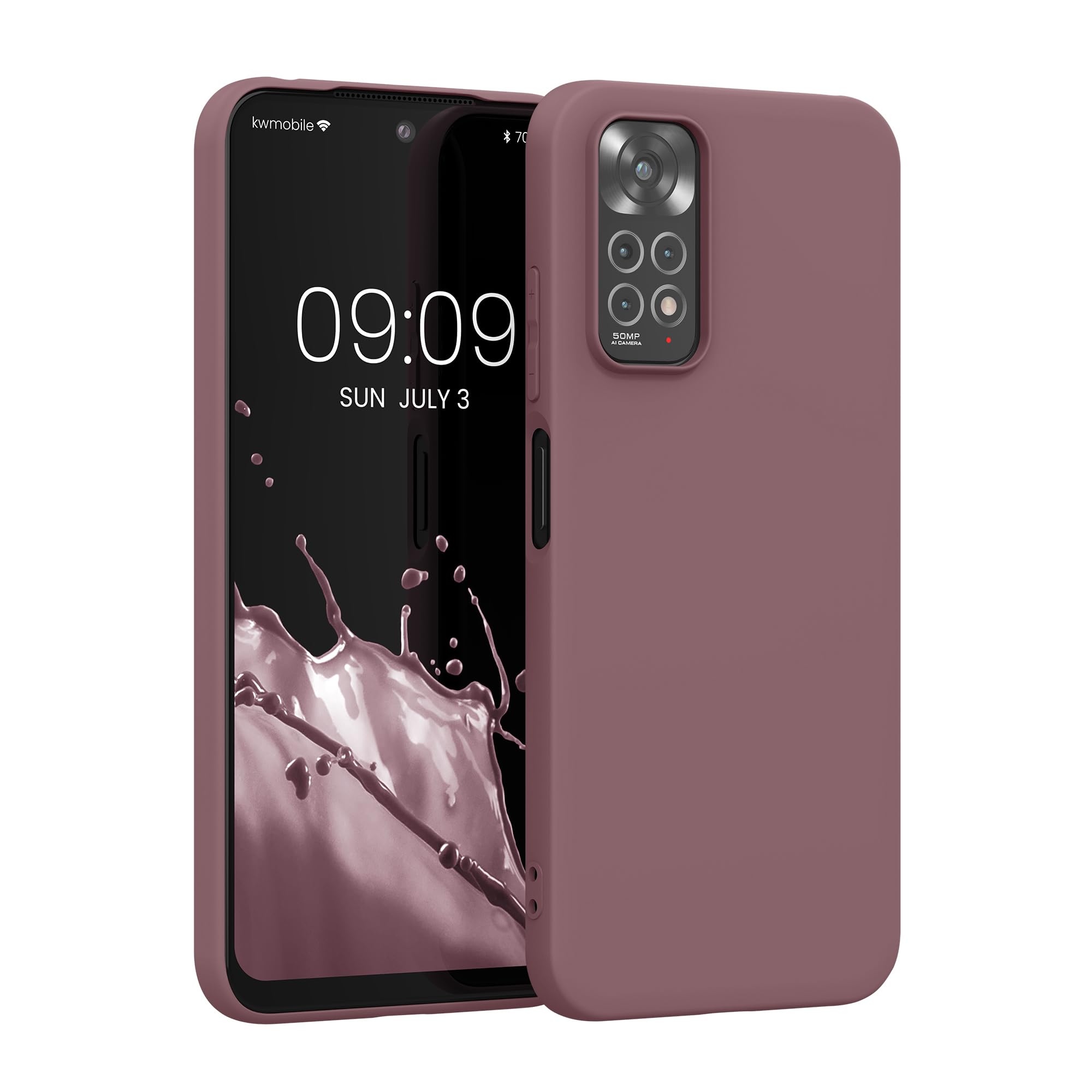 kwmobile Case for Xiaomi Redmi Note 11 / Note 11S Case - Soft Cover - Shockproof TPU Material - Wireless Charging - Grape Purple — image 1