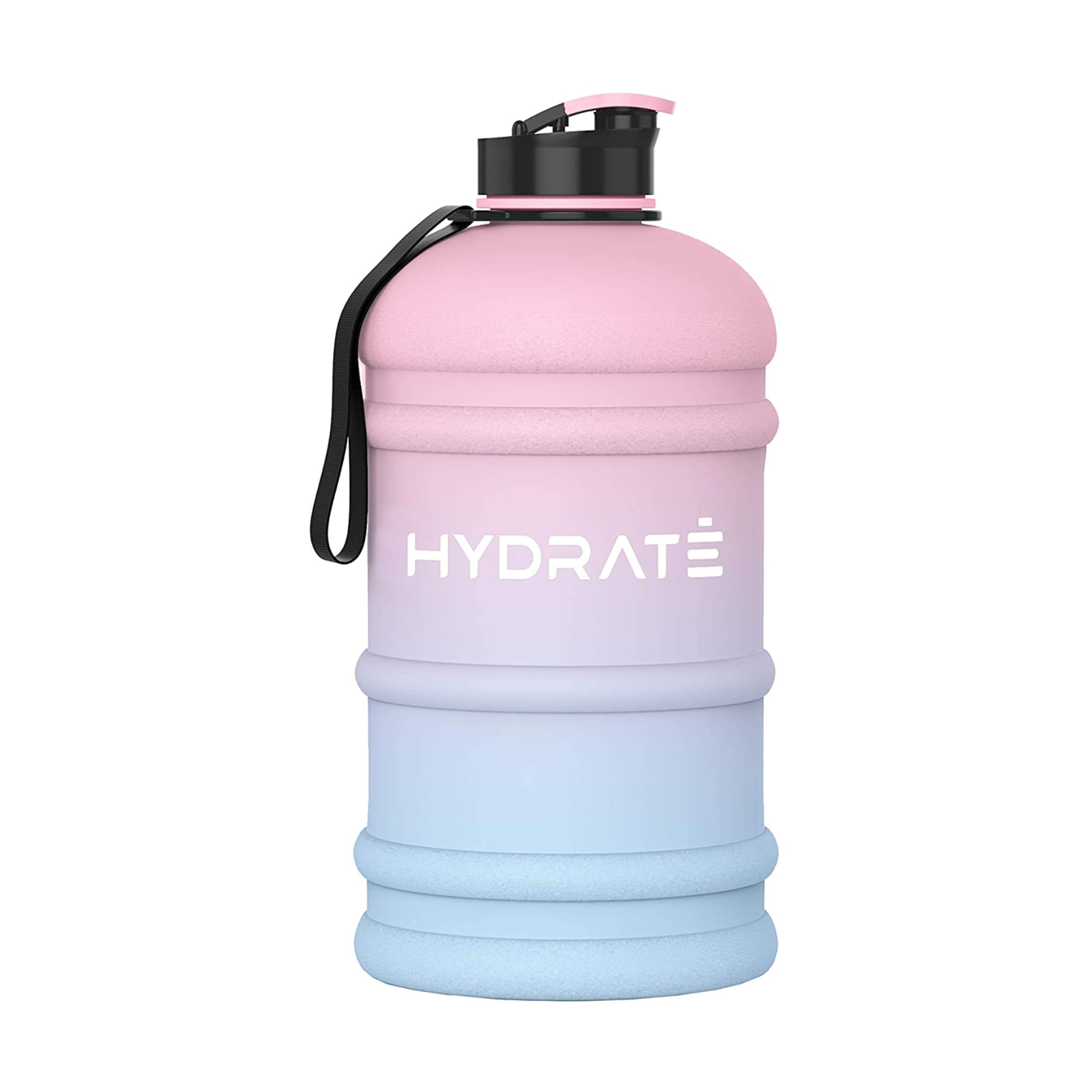 HYDRATE XL Jug 2.2 Litre Water Bottle - BPA Free, Flip Cap, Leak Proof Big Water bottle Ideal for Gym, Adults, Clear Water Container Large Sports Bottle, Extra Strong Material Water(Cotton Candy)