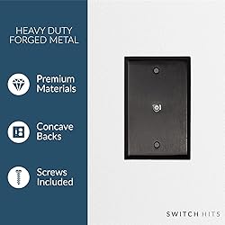 Switch Hits Satin Nickel Black Outlet Wall Plate