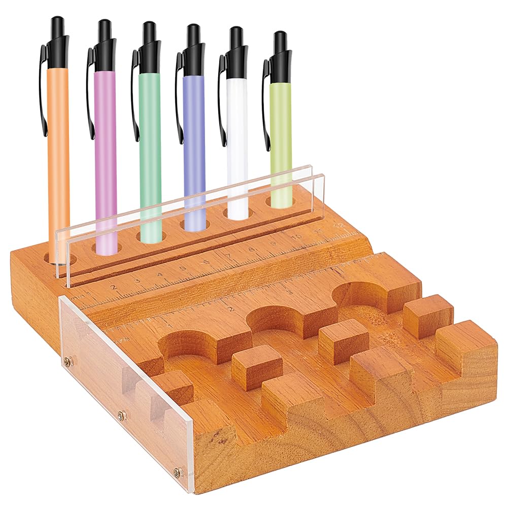 BENECREAT 15X12.9cm Rectangle Wood Sublimation Pen Pincher, Sublimation Pen Pincher Clamp for Blank & Vinyl Stickers