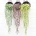 Meiliy 31.5'' Artificial Fake Hanging Vine String Plant for Home Garden Wall Decoration, Purple