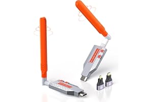 Coolpie Wireless HDMI 4K Transmitter and Receiver, 4K Decode 2160P Output, 450FT/150M Range, 5.8G Low Lag Extender, Silvery Metal for PC/Laptop/Projector/TV/Monitor