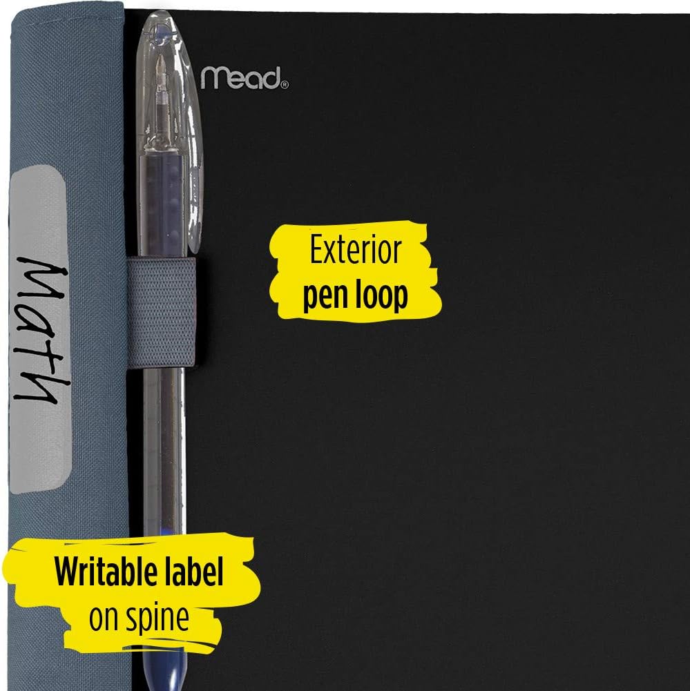 Five Star Advance Spiral Notebook, 5 Subject, College Ruled Paper, 200 Sheets, 11 x 8-1/2 inches, Black (73144) : Office Products