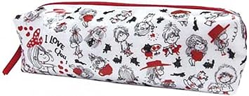 Amazon サンスター文具 水森亜土 ペンケースs レッド ブラック柄 亜土11 Sw629966 ペンケース 文房具 オフィス用品