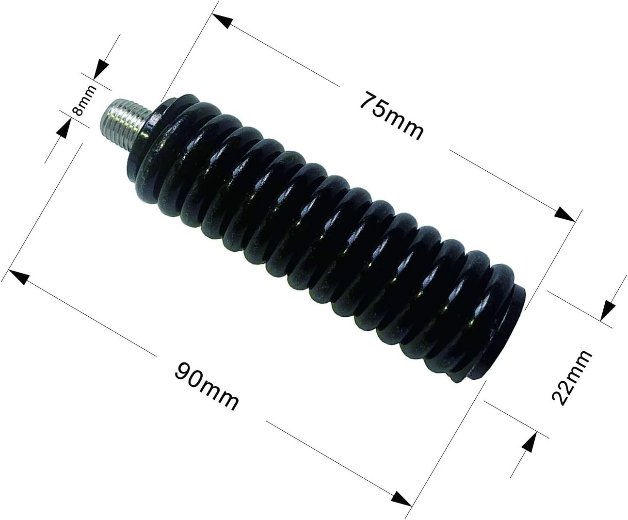 Marketty Black SS-3H Heavy Duty Stainless Steel Antenna Spring: GPS & Navigation