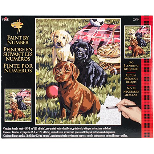 Dog Paint by Number Kits Kritters in the Mailbox Dog Paint by Numbers