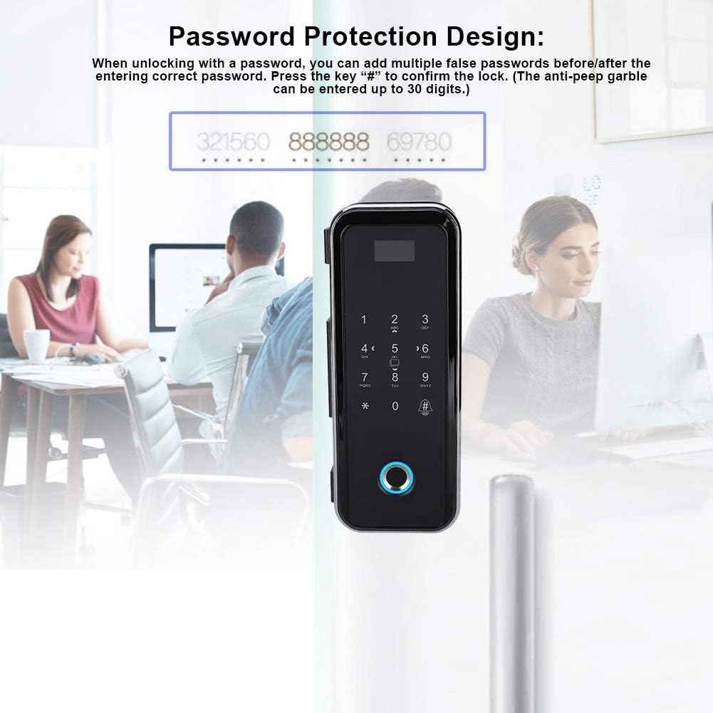 Biometrics Electronic Smart Glass Door Lock Fingerprint Smart Lock ...