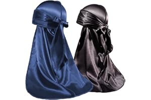ForceWave 2 PCS Silky Satin Baby Durags for Boys Girls Infant