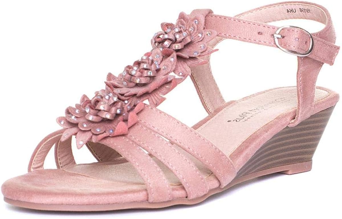 pink wedge sandals