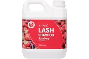 ACTROL Eyelash Extension Cleanser Strawberry 2L Natural Lash Extension Shampoo Professional Eyelid Foaming Cleanser Paraben & Sulfate Free Non-lrritating with Salon and Home Care