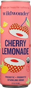 Wild Wonder Organic Cherry Lemonade Sparkling Probiotic Drink, 12 Fl Oz