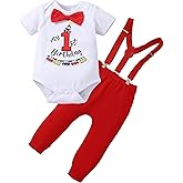 baby boy first birthday outfit bowtie suspender pants outfit sets whimsical patterns